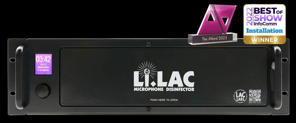 Li.LAC microphone disinfector